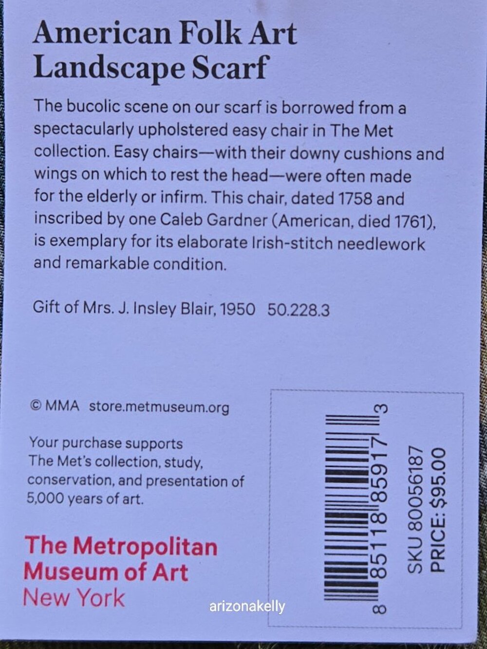 NWT The Met Modal Cashmere Scarf American Folk Art Museum - Picture 12 of 15
